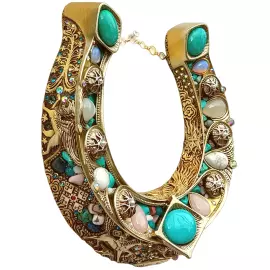 Подкова на удачу и изобилие "Амазонит"