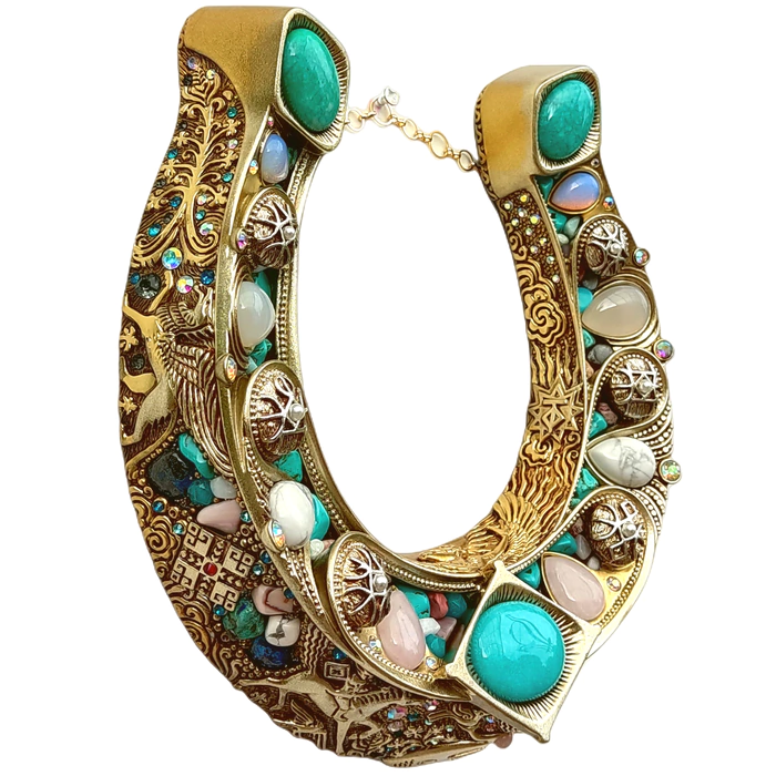 Horseshoe for luck and abundance "Amazonite"