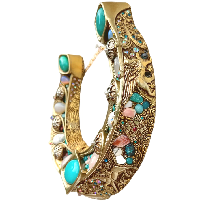 Horseshoe for luck and abundance "Amazonite"