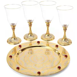 Набор винный "Гранат" на 4 персоны, Златоуст