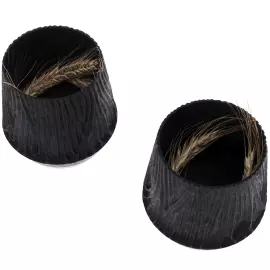 Набор стаканов из ребристого мореного дуба "Wave" на 2 персоны