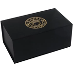 Set of glasses made of ribbed stained oak "Wave" for 2 persons