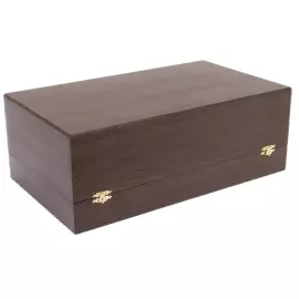 Икорно-водочный набор на агате "Купец с осетром" на 3 персоны, Златоуст