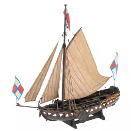 The ship made of stained oak "Boat of Peter the Great"
