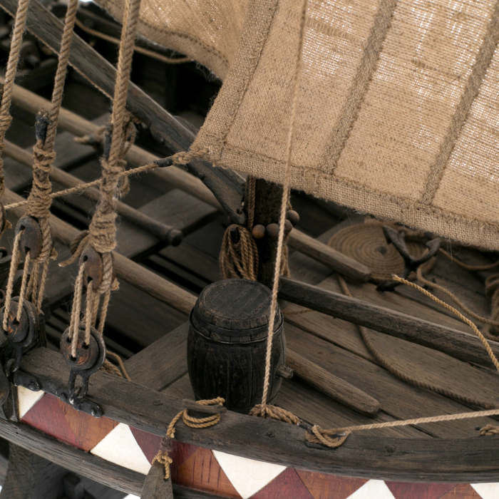 The ship made of stained oak "Boat of Peter the Great"