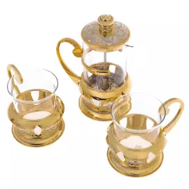 Френч-пресс  для чая "Чаепитие" на 2 персоны, Златоуст