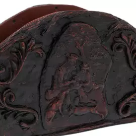 Книга в кожаном переплете "Охота" на резной подставке