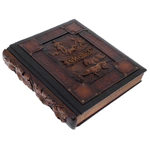 Leather-bound book "Hunting" on a carved stand