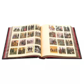 Книга в кожаном переплете "Охота" на резной подставке