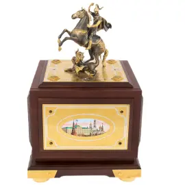 Сейф украшенный "Георгий Победоносец" большой, Златоуст