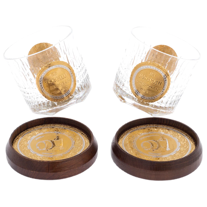 Whiskey set "From Russia with love" for 2 persons, Zlatoust