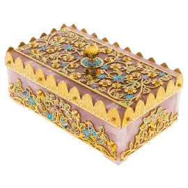 Ларец из розового кварца "Нежность" Златоуст