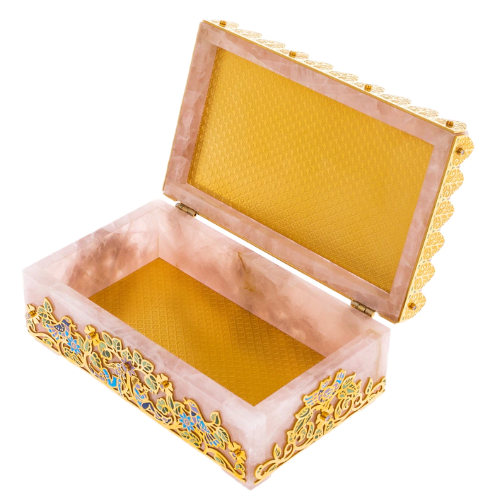 Rose quartz casket "Tenderness" Zlatoust