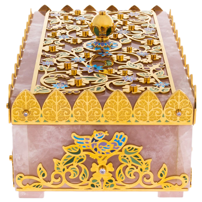 Rose quartz casket "Tenderness" Zlatoust
