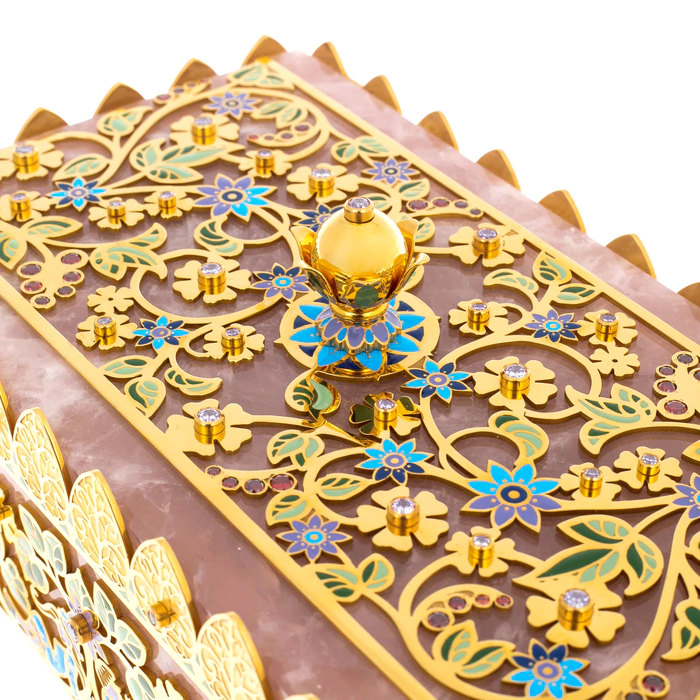 Rose quartz casket "Tenderness" Zlatoust