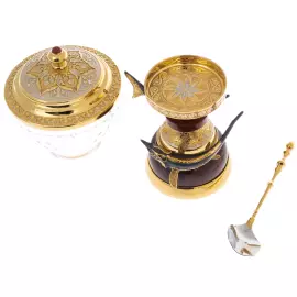 Gifts of the Sea caviar bowl on jasper, Zlatoust