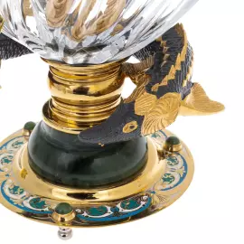 Poseidon jade caviar set for 3 persons, Zlatoust