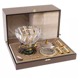 Poseidon jade caviar set for 3 persons, Zlatoust