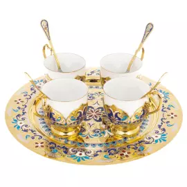 Набор кофейный "Ландыш" на 4 персоны, Златоуст