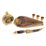 Набор для водки "Рысь" с ножом, на 3 персоны, Златоуст