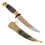 Набор для водки "Рысь" с ножом, на 3 персоны, Златоуст