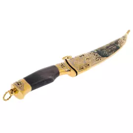 Набор для водки "Рысь" с ножом, на 3 персоны, Златоуст