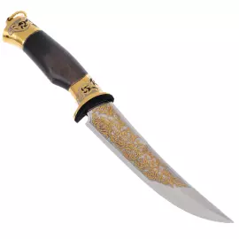 Набор для водки "Рысь" с ножом, на 3 персоны, Златоуст