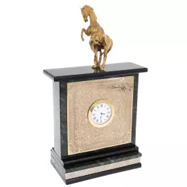 Настольный набор из змеевика и долерита "Лошадь" Златоуст