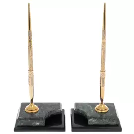 Настольный набор из змеевика и долерита "Лошадь" Златоуст