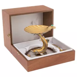 Икорница "Белуга" на подставке из агата, Златоуст