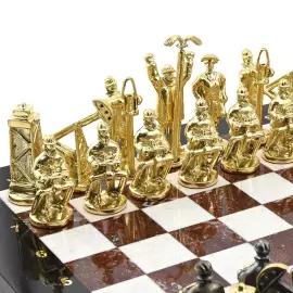 Шахматы подарочные из креноида и бронзы "Нефтяники"