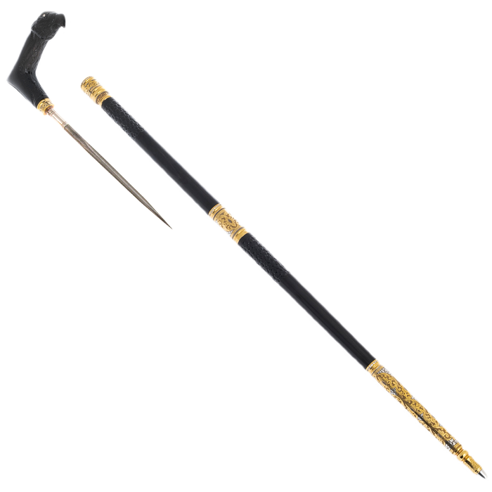 Walking stick decorated with "Eagle" Zlatoust