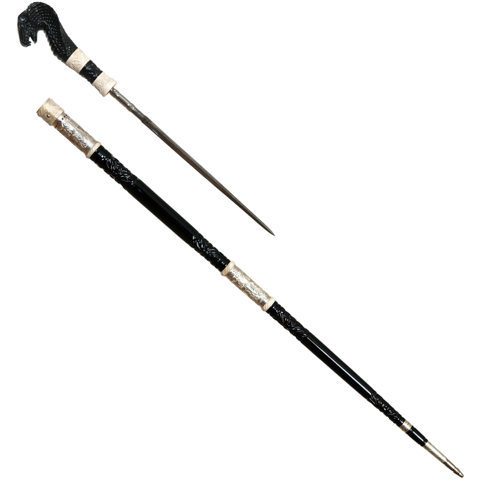 Walking stick with removable stiletto "Cobra" Zlatoust
