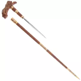 Трость со стилетом "Лев" красное дерево, Златоуст