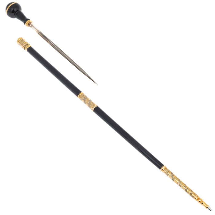 Cane decorated with "Classics" dark wood, Zlatoust