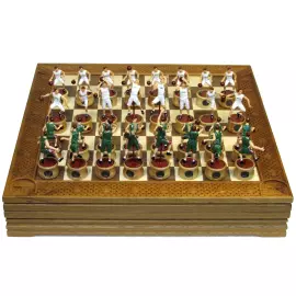 Шахматы коллекционные "Баскетбол - Уникс" на дубовой доске