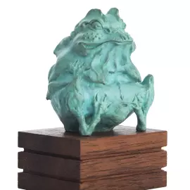 Авторская миниатюра из бронзы "Лягушка"