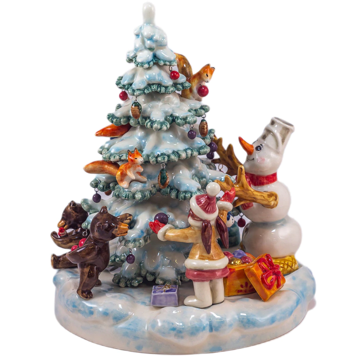 Porcelain Christmas tree "Lesnaya Skazka"