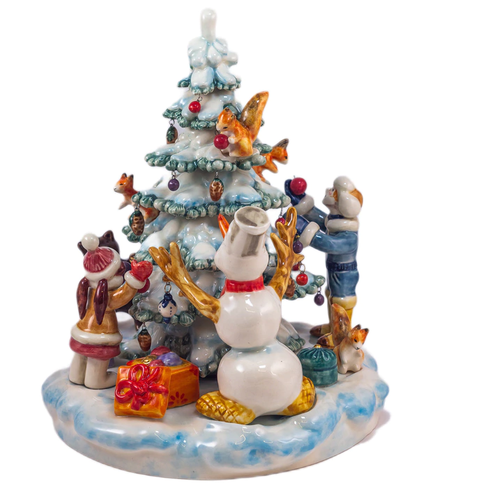 Porcelain Christmas tree "Lesnaya Skazka"