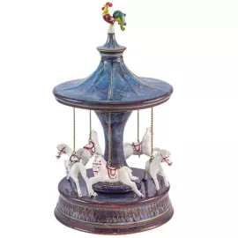 Сувенир из фарфора "Карусель" синяя