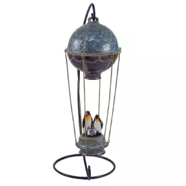 Елочная игрушка из фарфора "Воздушный шар. Королевские пингвины"