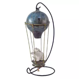 Елочная игрушка из фарфора "Воздушный шар. Белые Медведи"