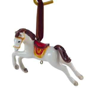 Елочная игрушка из фарфора "Лошадка"