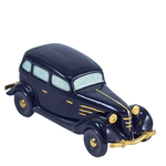 The figure of a retro replica of the GAZ M-1 porcelain car is blue