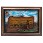 Carved oak panel "Lubyanka"