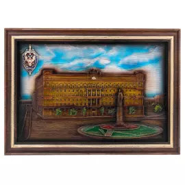 Панно резное из дуба "Лубянка"