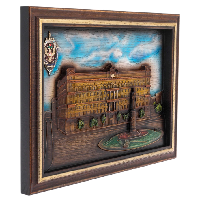 Carved oak panel "Lubyanka"