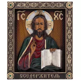 Икона из дерева "Господь Вседержитель"