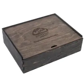 Панно из мореного дуба "Герб России" с часами и позолотой