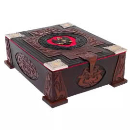 The leather-bound book "The House of Romanov. 400 years" in a box